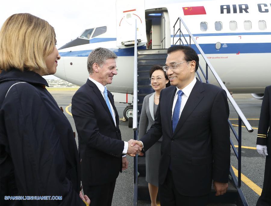 Primer ministro chino llega a Nueva Zelanda en visita oficial