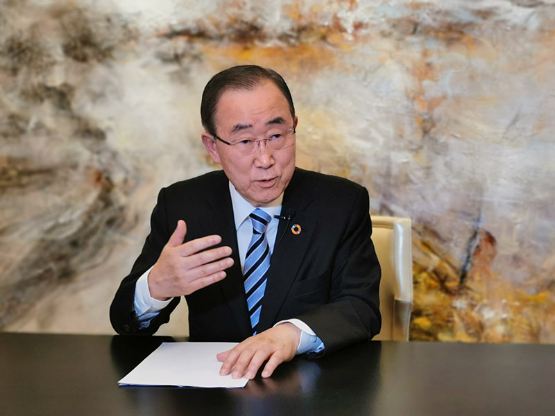 Ban Ki-moon recibió una entrevista de Pueblo en Línea.(Foto: Pueblo en Línea)