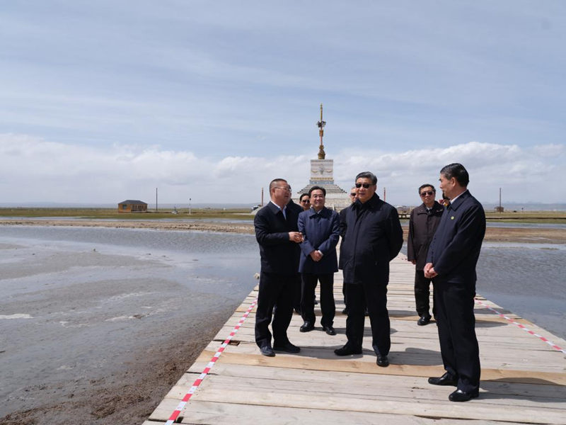 Xi inspecciona distrito de Gangcha en Qinghai