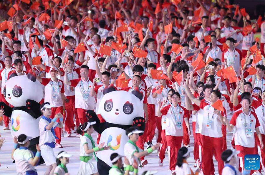 Ceremonia de apertura de la 31a edición de verano de los Juegos Mundiales Universitarios de la FISU en Chengdu