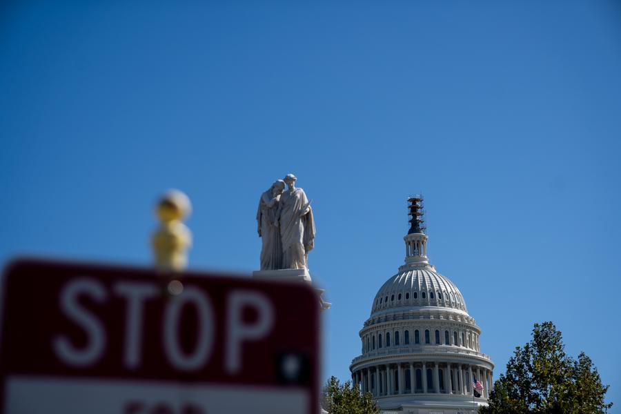 Imagen del 11 de octubre de 2023 del edificio del Capitolio estadounidense, en Washington, D.C., Estados Unidos. (Xinhua/Liu Jie) 