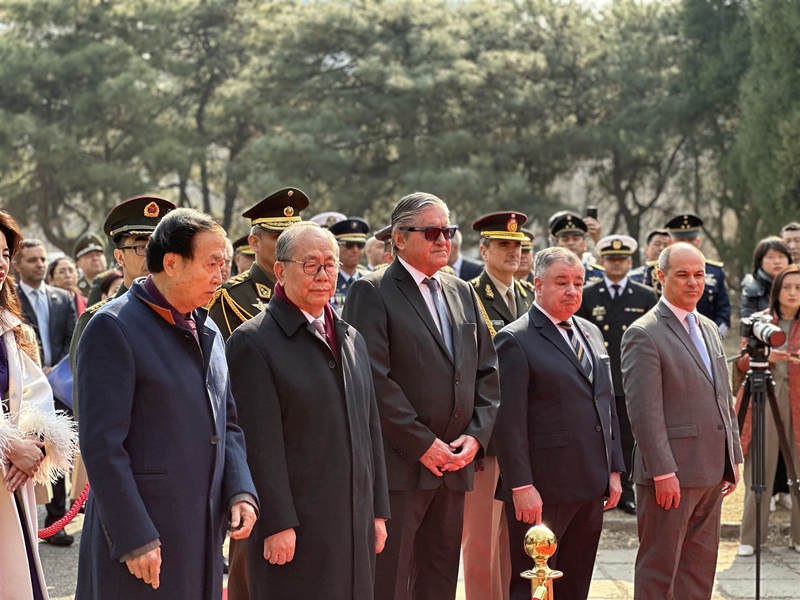 China, Argentina, Chile y Perú rinden homenaje al General San Martín en el 247 aniversario de su natalicio, Museo Jintai, Beijing, 27 de febrero del 2025. (Foto: Zhou Yu/Diario del Pueblo digital)